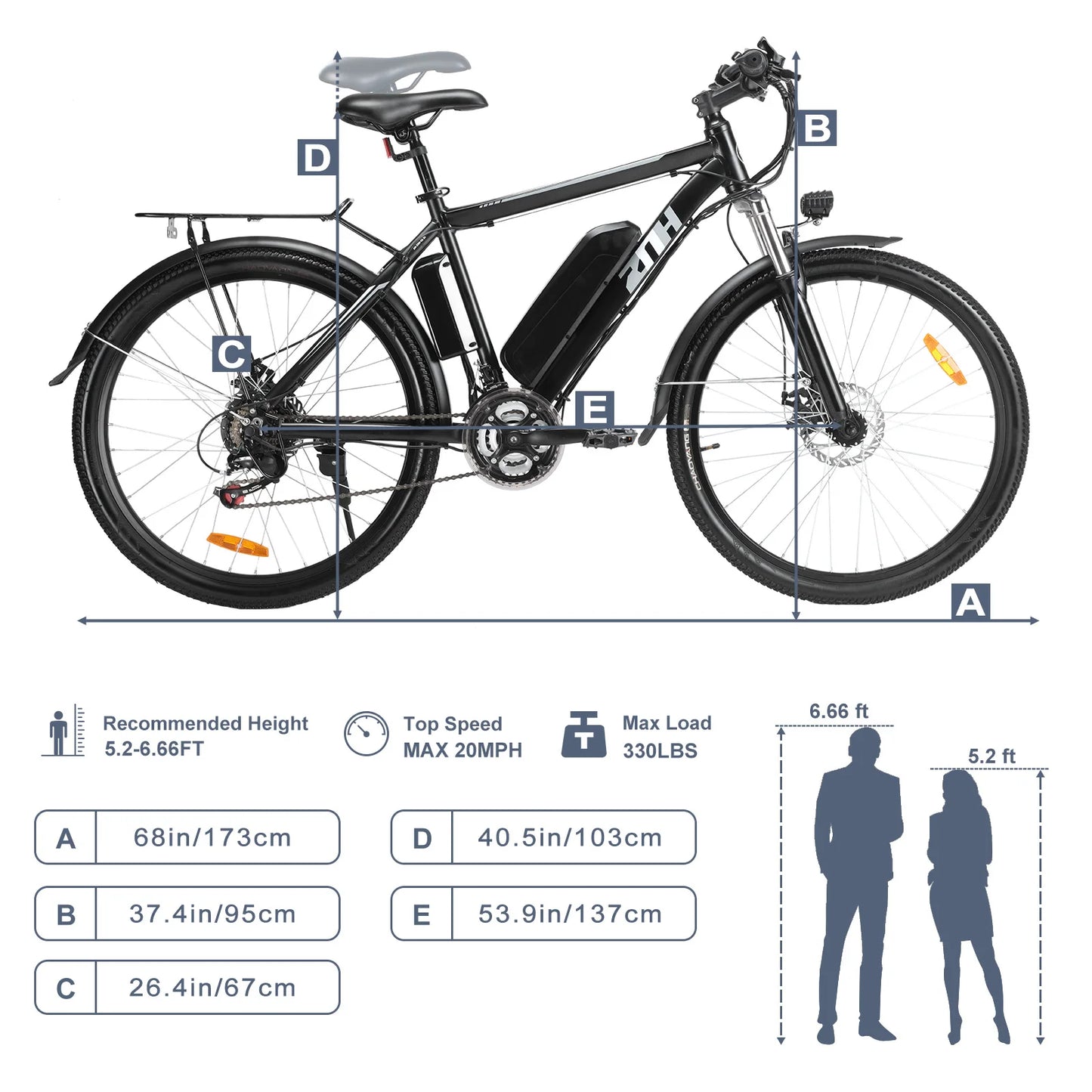 ZNH 1000W Peak Electric Mountain Bike For Adults 48V