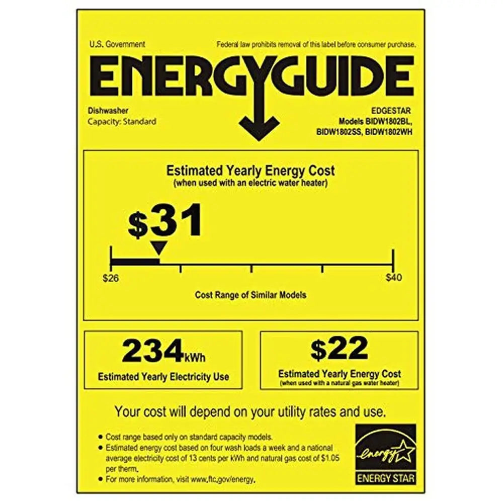 XMSJ Compact Built In Dishwasher 8 Place Rapid Wash