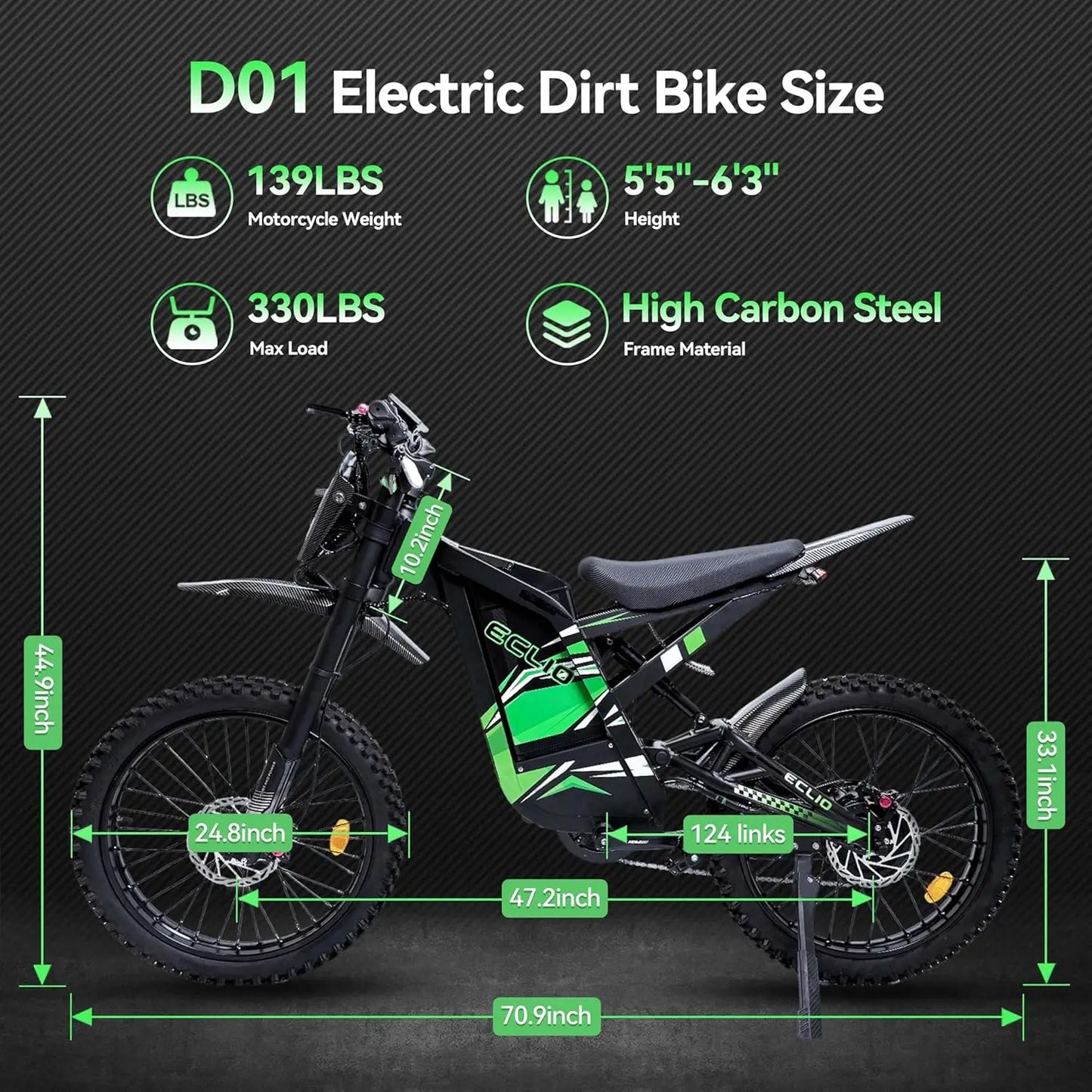 DDC SPORT Peak 4000W Electric Bike 40 MPH 70Miles Range