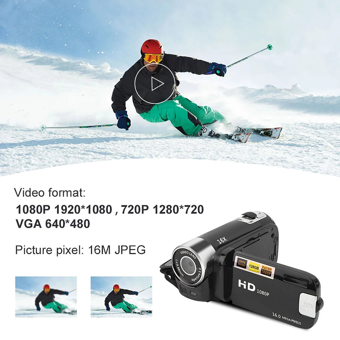 High Definition DH 90 16X Digital Zoom Camcorder Video