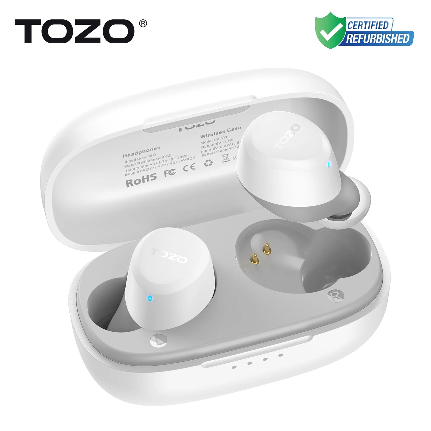 TOZO TWS Earbuds Wireless Bluetooth Headphones With Microphone Waterproof