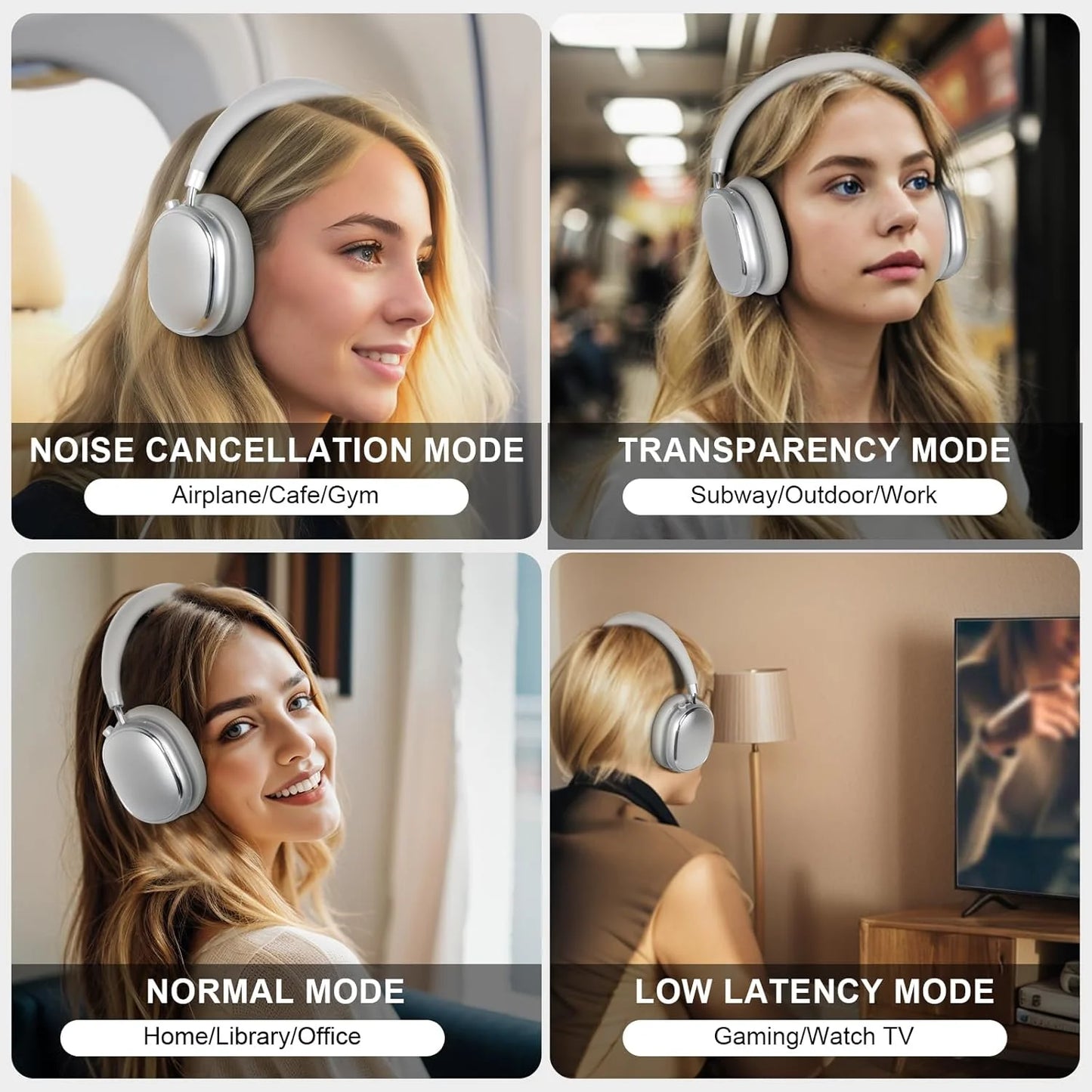 T-fun NC95 Hybrid Noise Cancelling Headphones With Mic