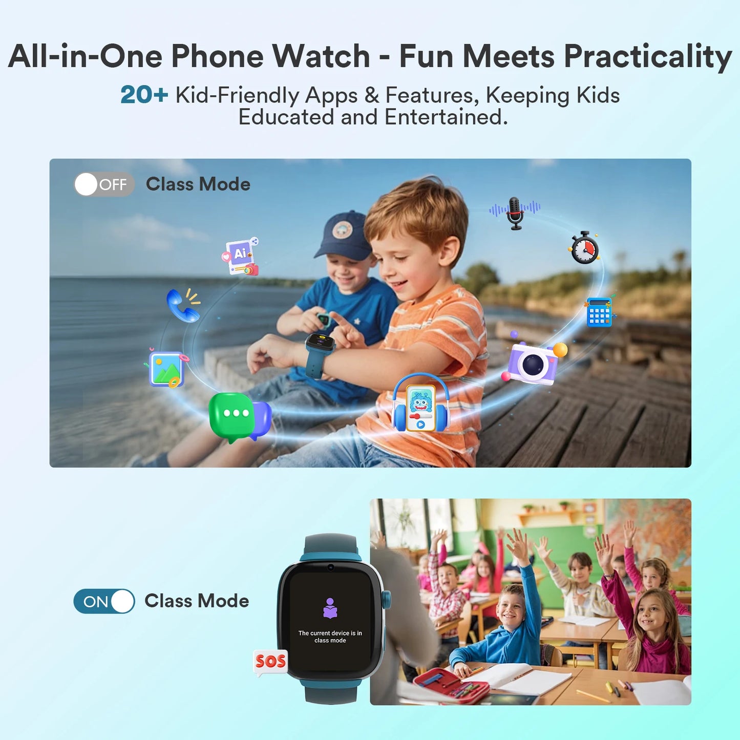EIOTMART 4G Kids Smartwatch GPS Tracker With SOS Call