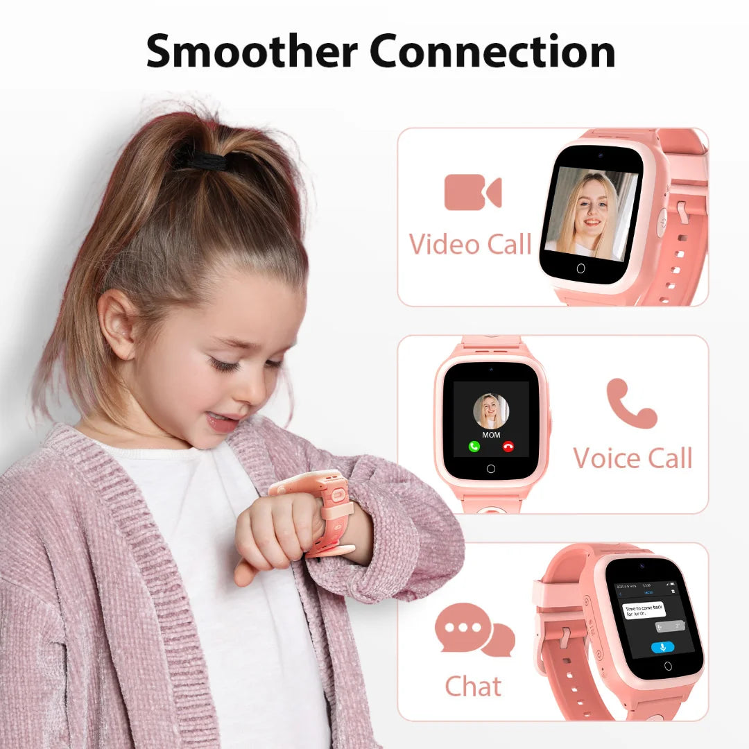 4G Kids Smart Watch GPS With Video Call SIM PlanPlus