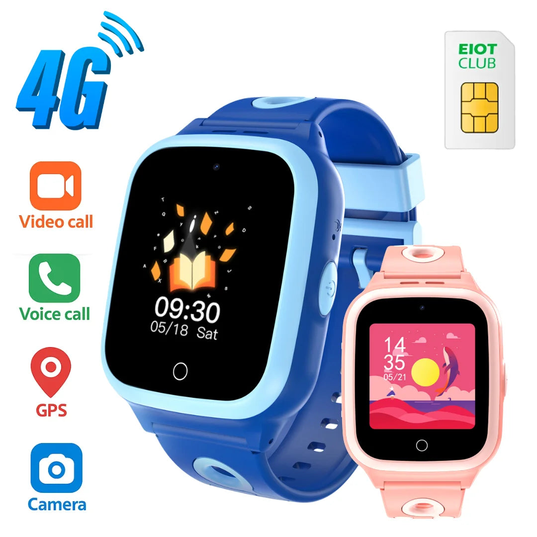 4G Kids Smart Watch GPS With Video Call SIM PlanPlus