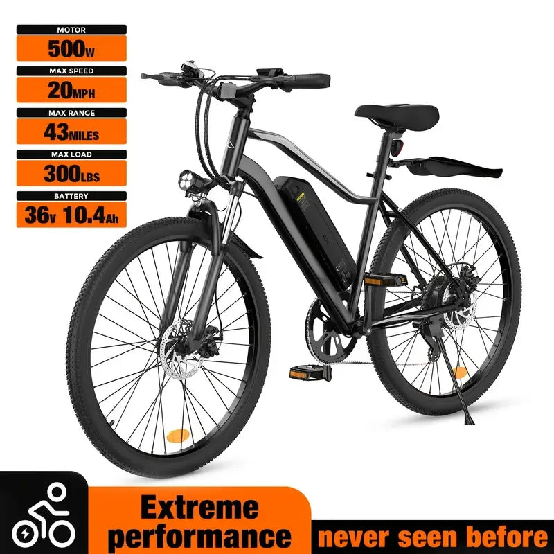 Electric Mountain Bicycle Specifically For Adults With 500W Brushless LithiumBattery