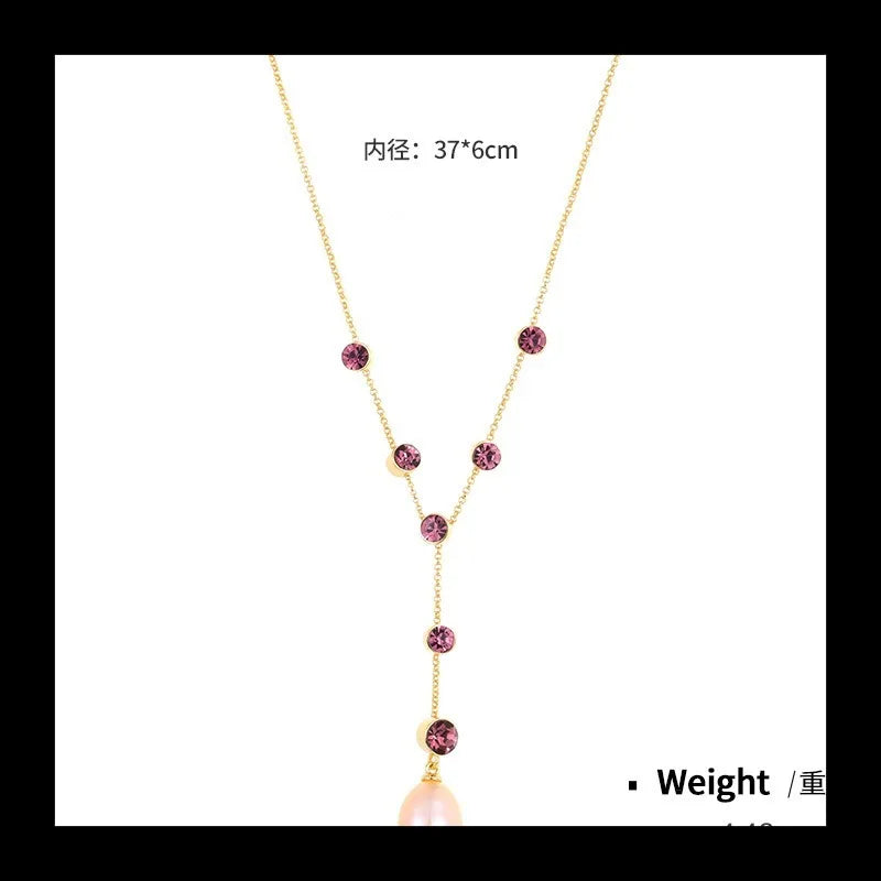 Guangdong Pearl Pendant Set Gold Plated Freshwater Necklace