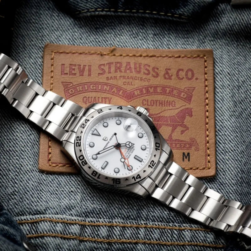 （Local delivery）PAGANI DESIGN 2025 New NH34 Men's GMT Automatic Mechanical Watches Stainless Steel 10Bar Sport BWG-9 Clock