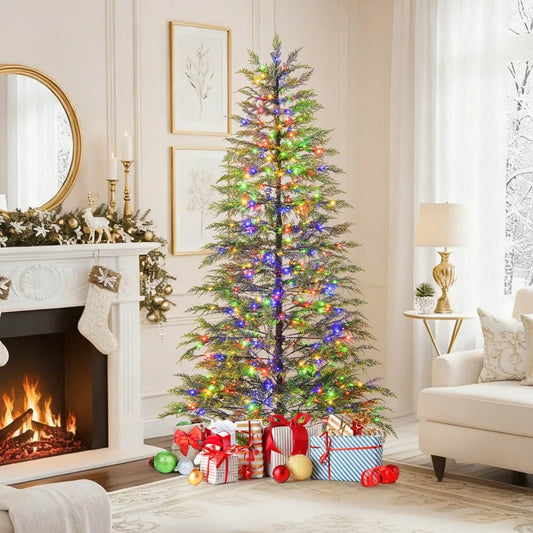 Electronic Pre-Lit Artificial Christmas Tree With 390 Lights