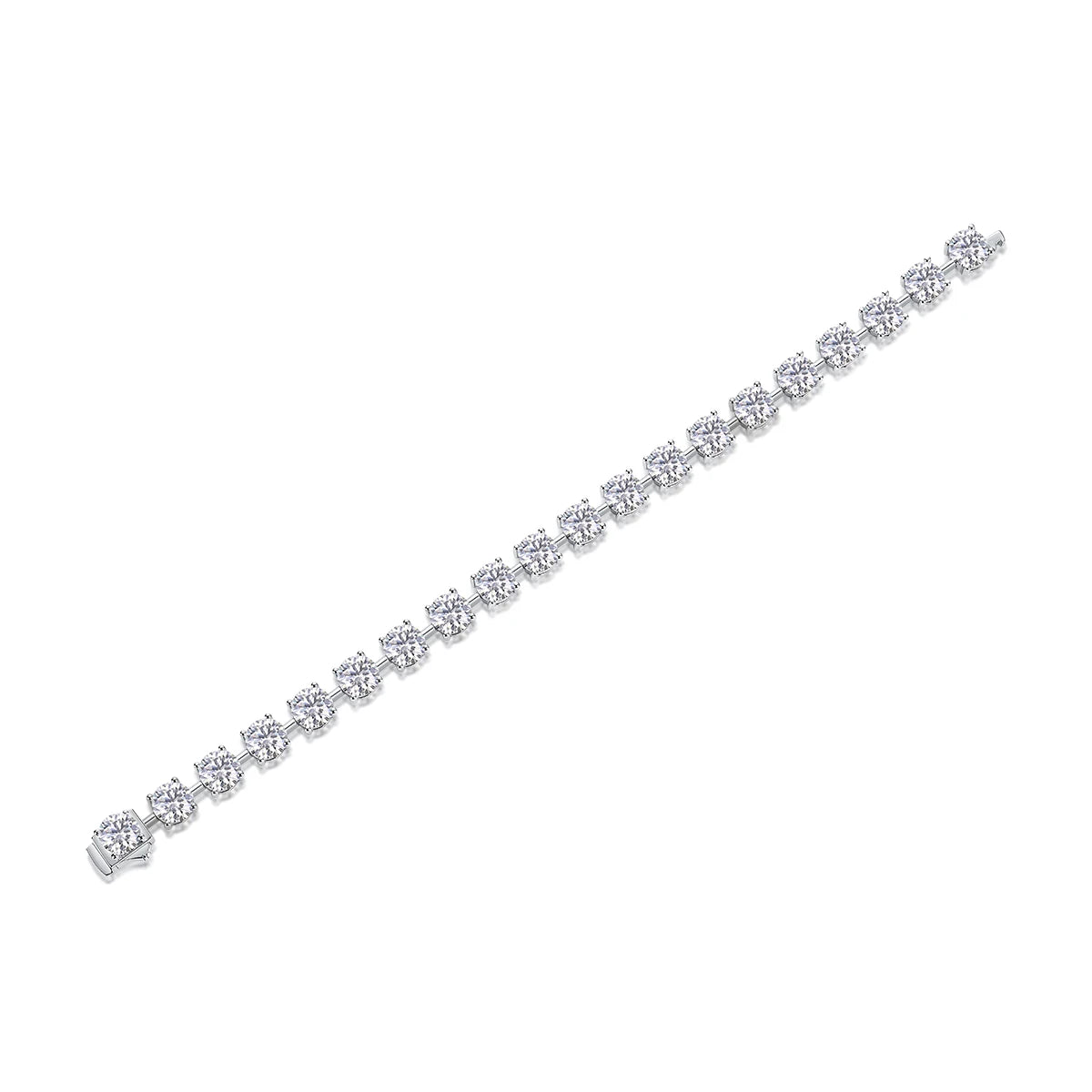 Jiuzuan Moissanite Tennis Bracelet 925 Silver 18K Gold