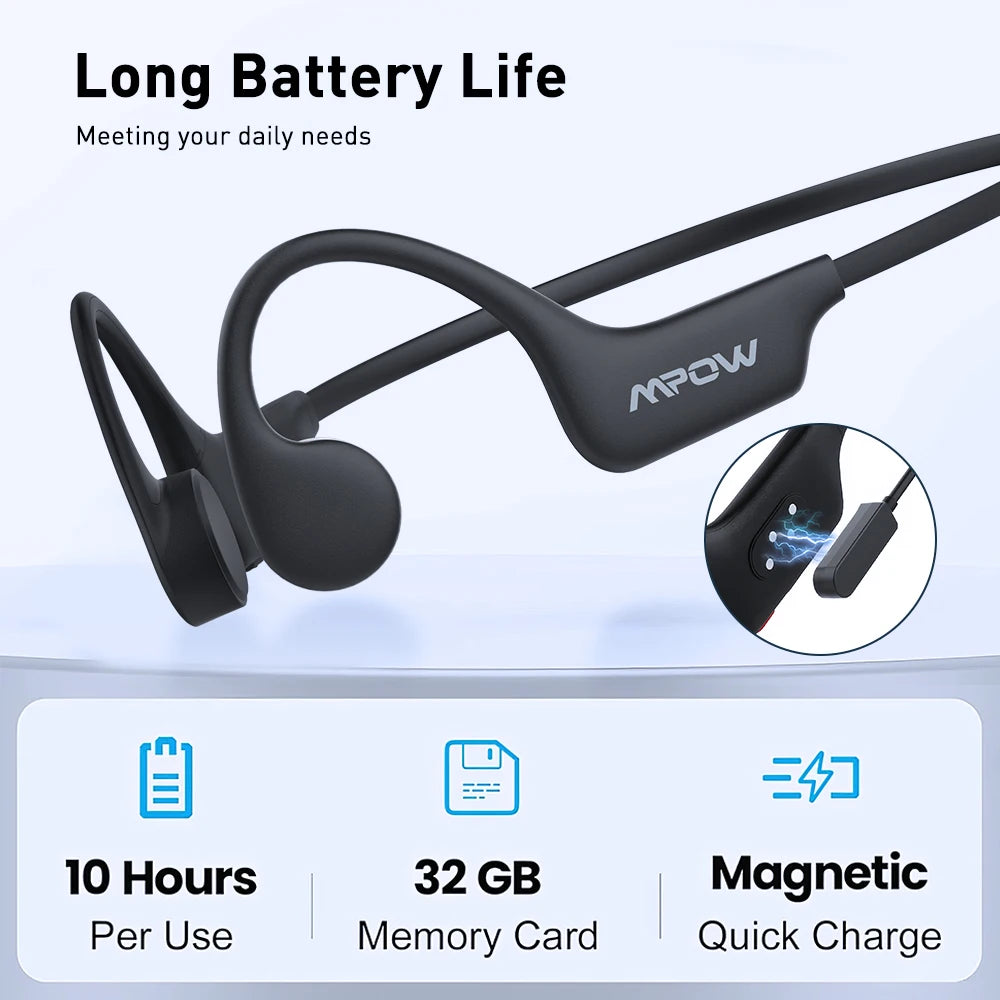 MPOW X6 Pro Bone Conduction Headphones Bluetooth 5 3 IPX8