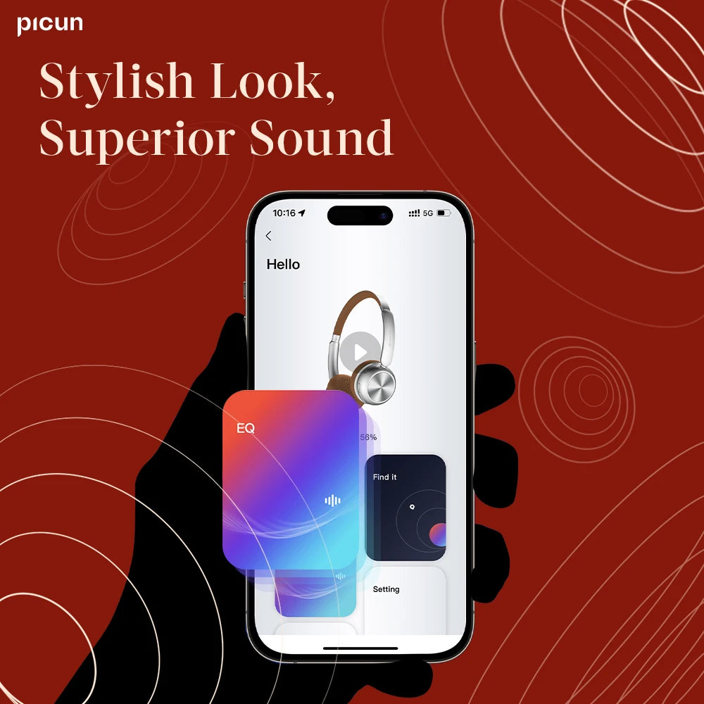 Picun R2 Wireless Headphones With Spatial Audio Bluetooth