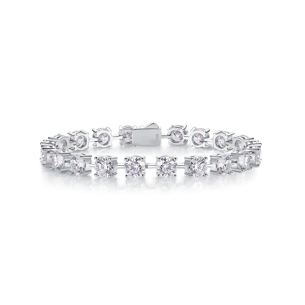 Jiuzuan Moissanite Tennis Bracelet 925 Silver 18K Gold