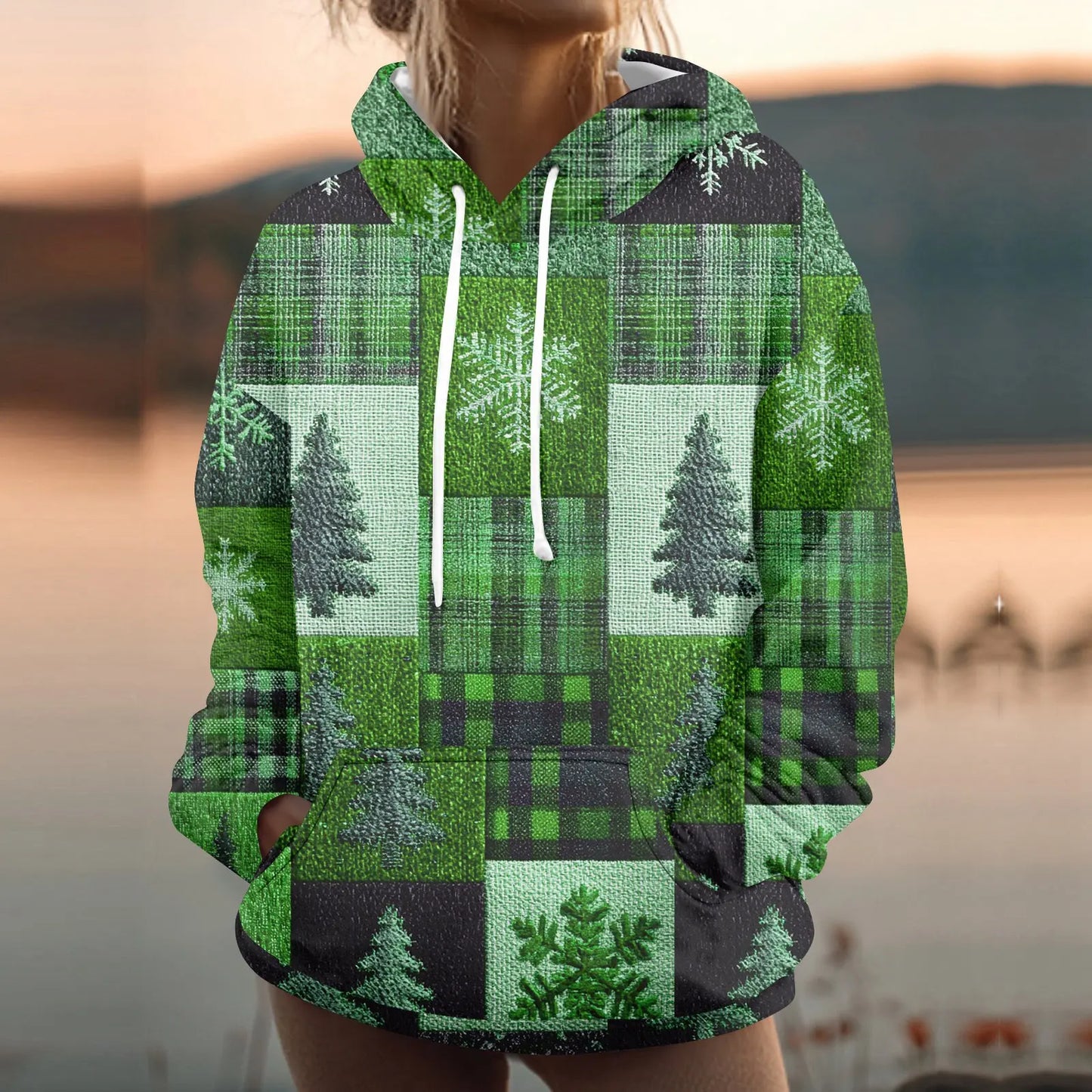 Womens Hooded Sweatshirt With Pockets Casual Winter Wear