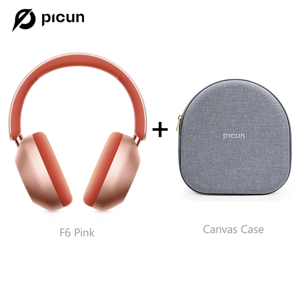 Picun F6 Active Noise Cancelling Bluetooth Headphones With Low Latency