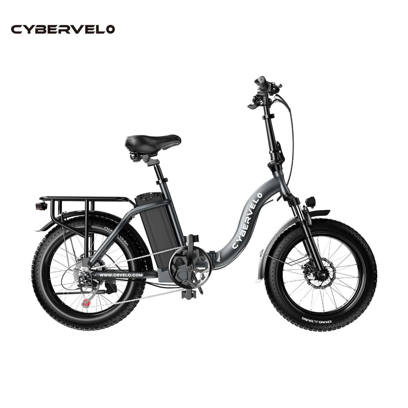 CYBERVELO 1000W Folding Fat Tire Electric Bike for Adults