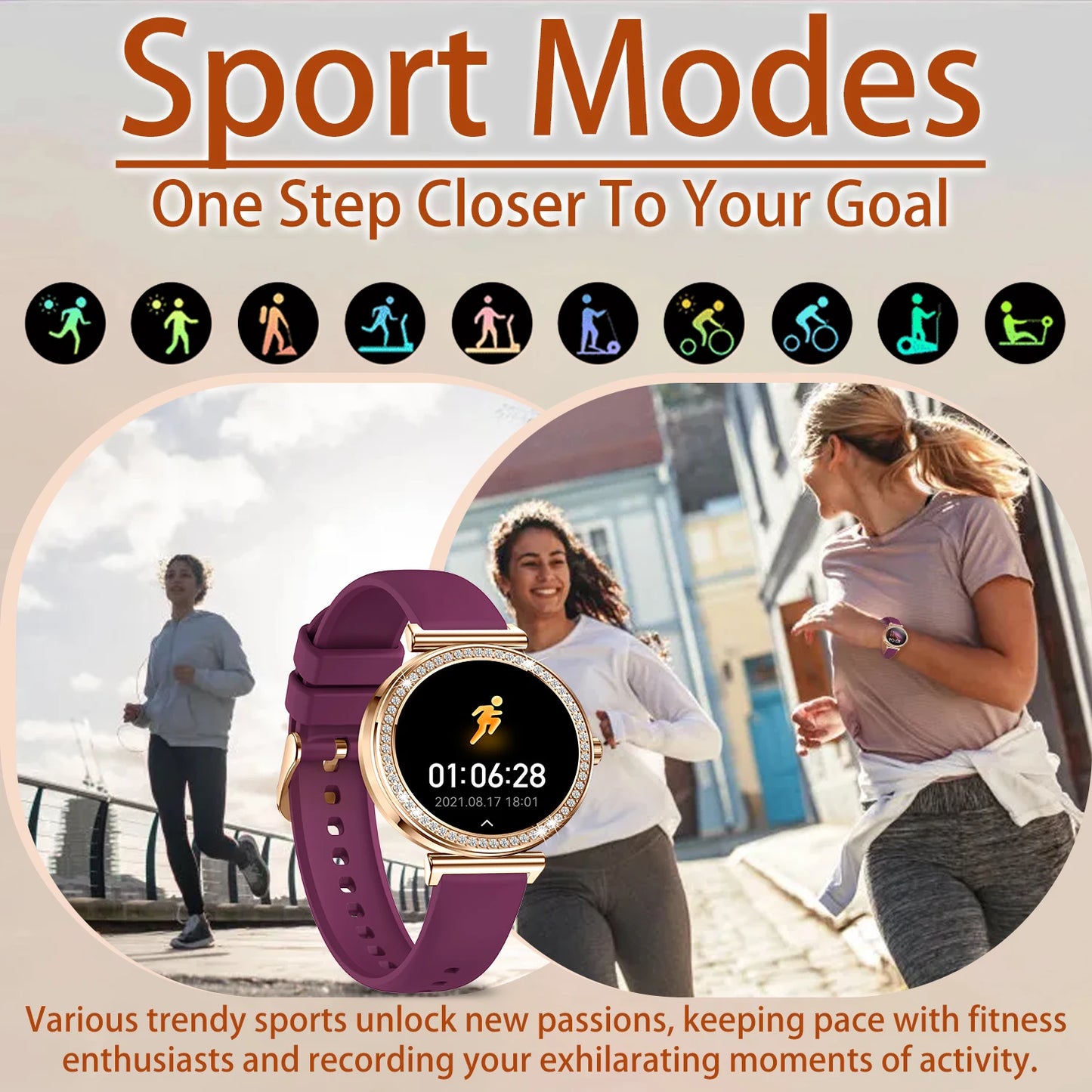 INNOFOVO Women Smart Watch Wireless Calls Sport Modes