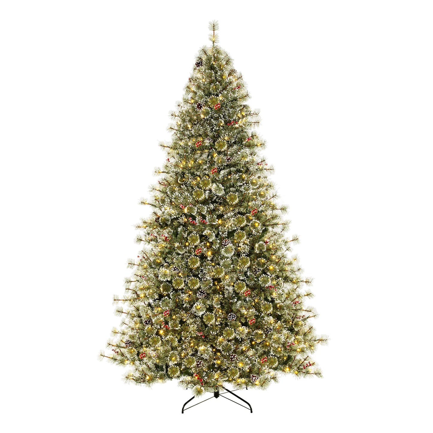 LIFEZEA Prelit Artificial Christmas Tree With 9 Lighting Modes