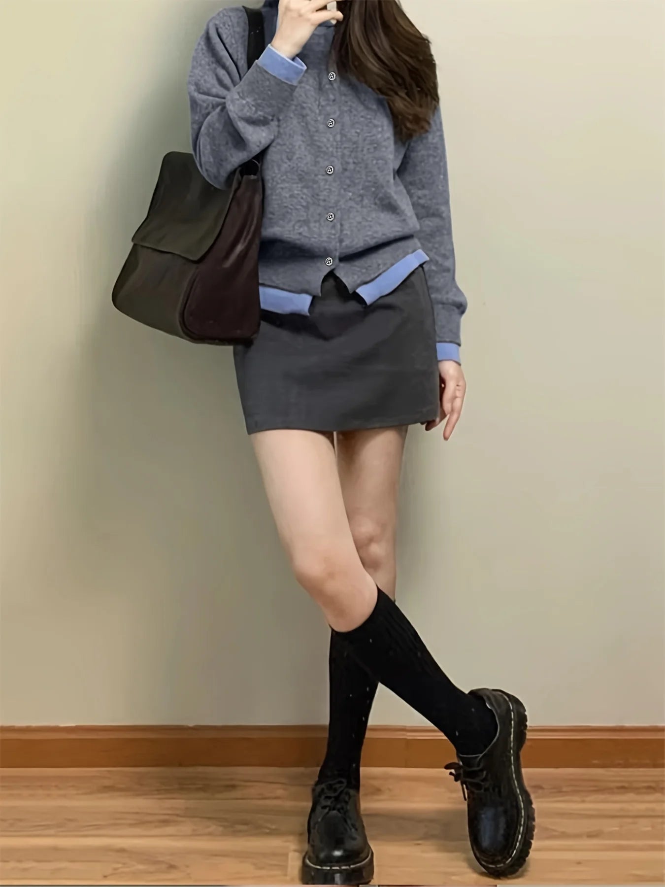 Knitted Button Up Cardigan Sweater For Women