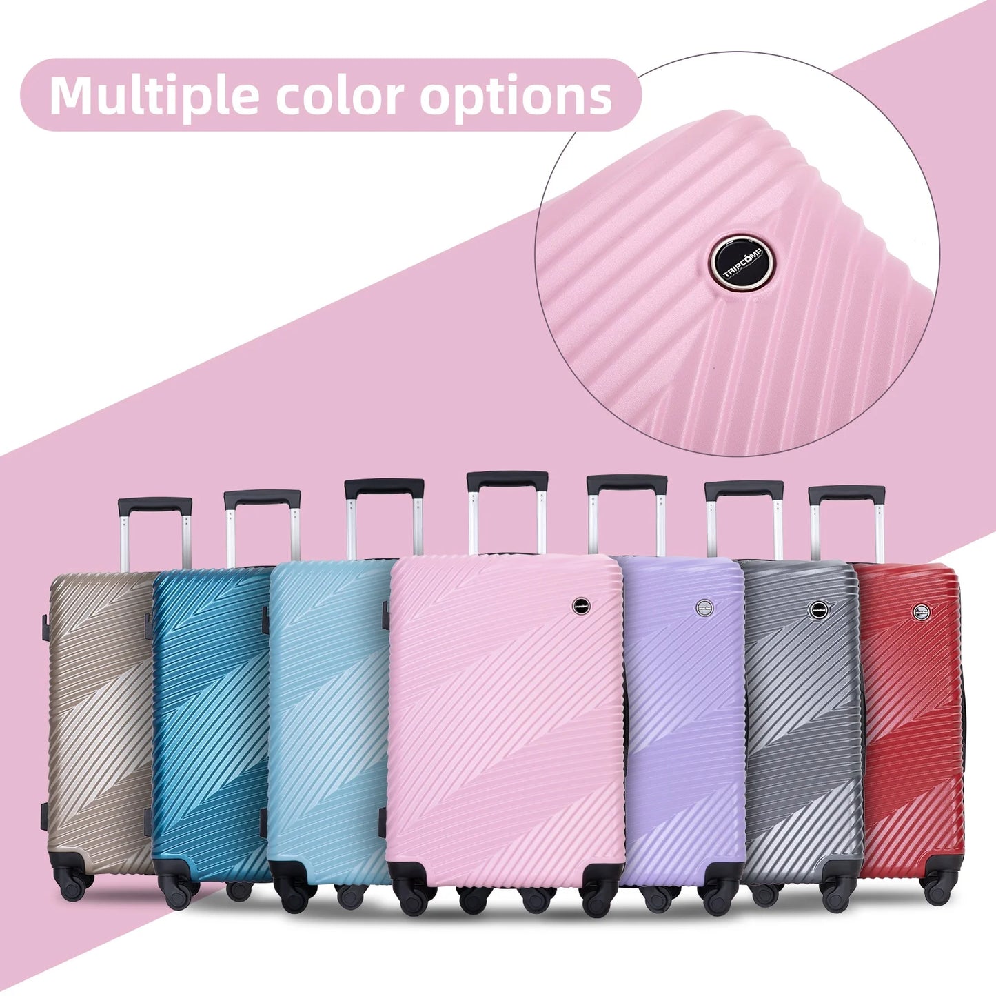 Tripcomp Hardshell Luggage Set 3-Piece Spinner Wheel