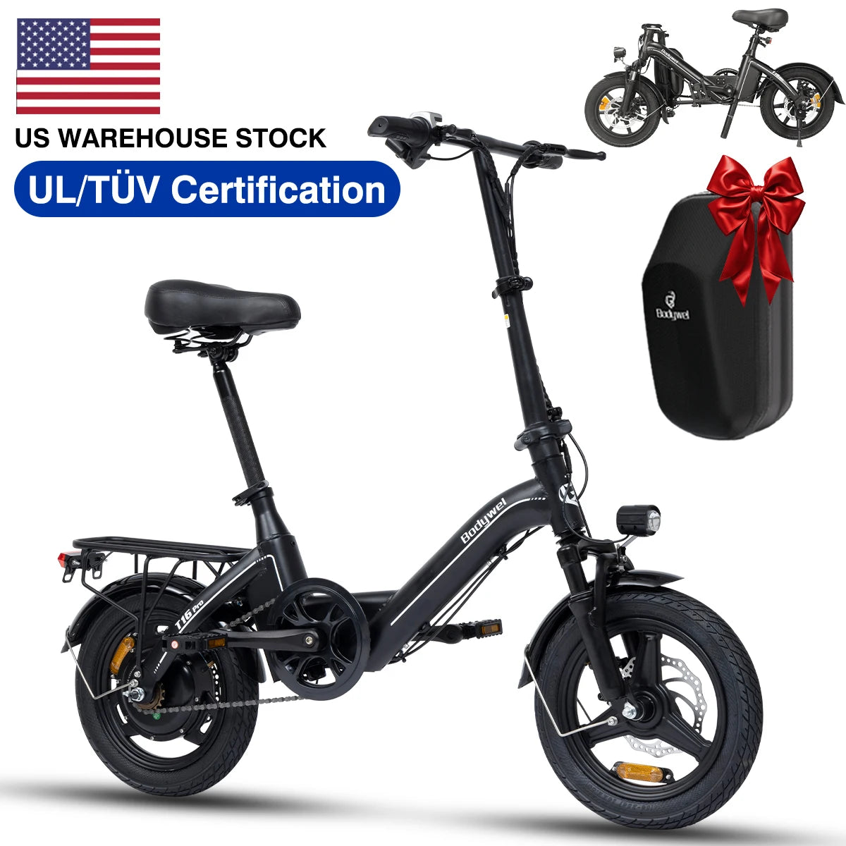 Bodywel T16pro Folding Electric Bike 750W For Urban Commute