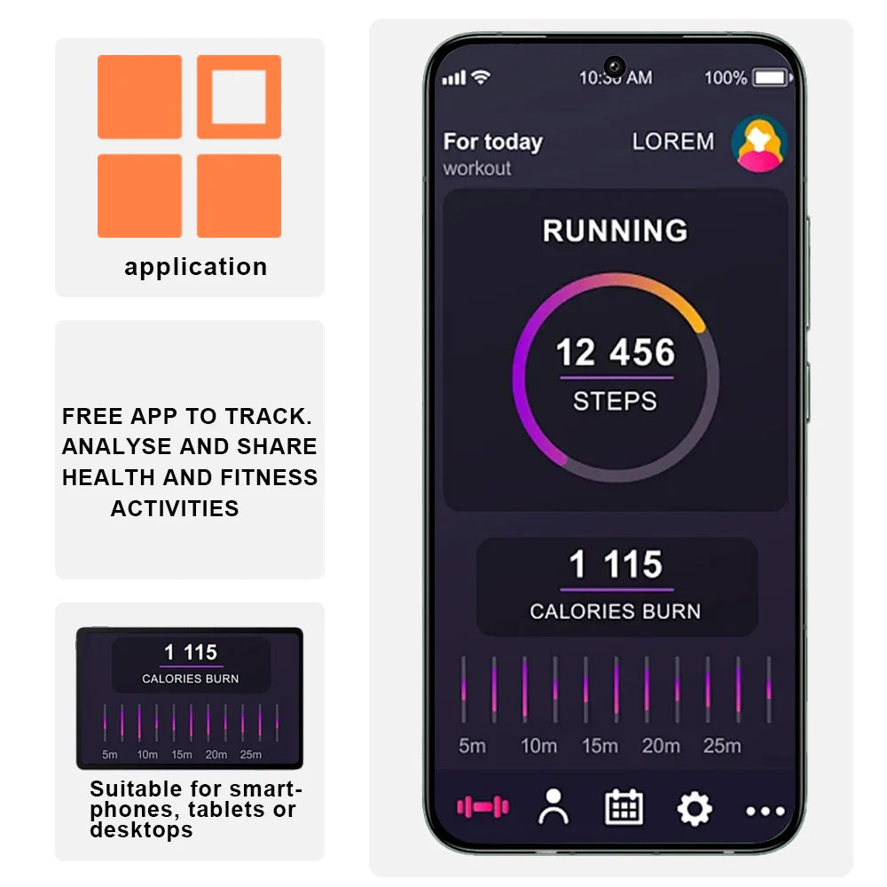 Anyloop Smartwatch For Women Fitness Tracker iPhone Android