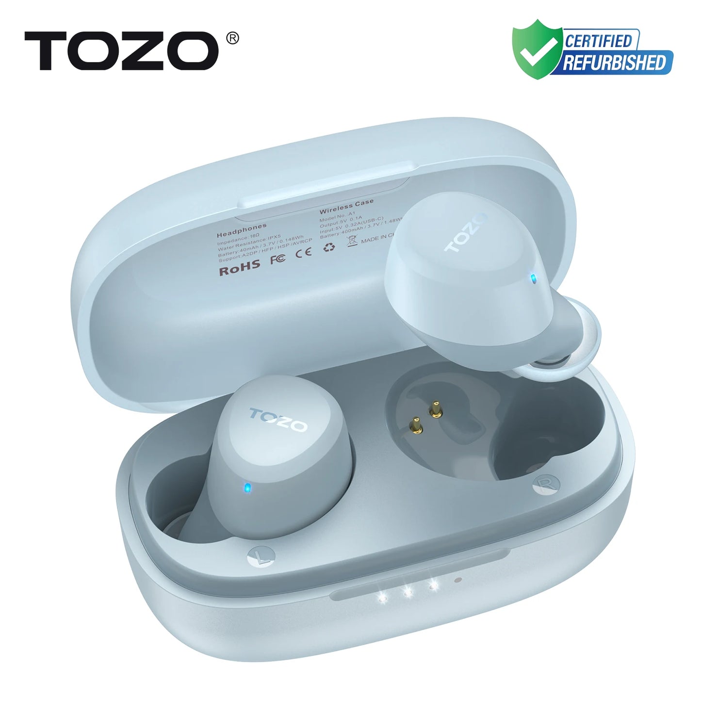 TOZO TWS Earbuds Wireless Bluetooth Headphones With Microphone Waterproof