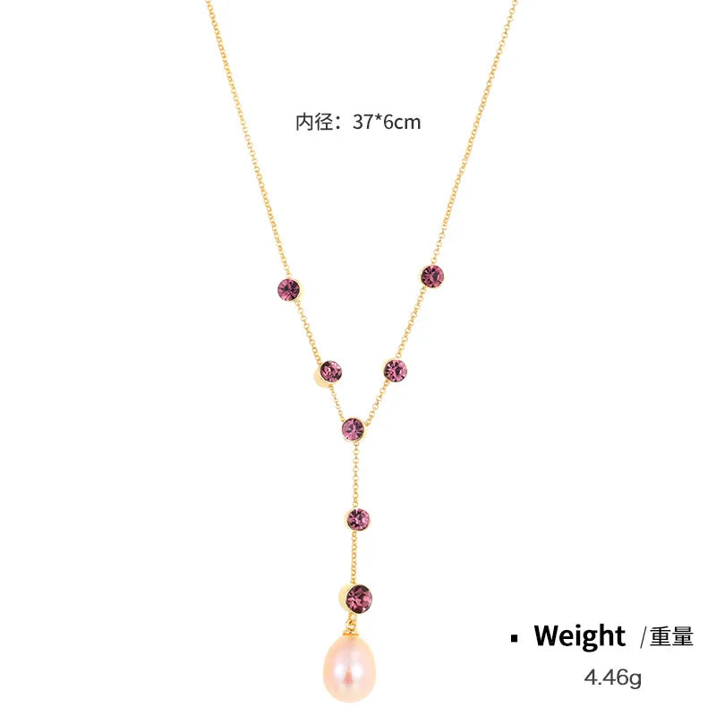 Guangdong Pearl Pendant Set Gold Plated Freshwater Necklace