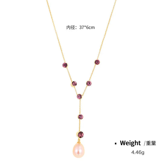 Guangdong Pearl Pendant Set Gold Plated Freshwater Necklace