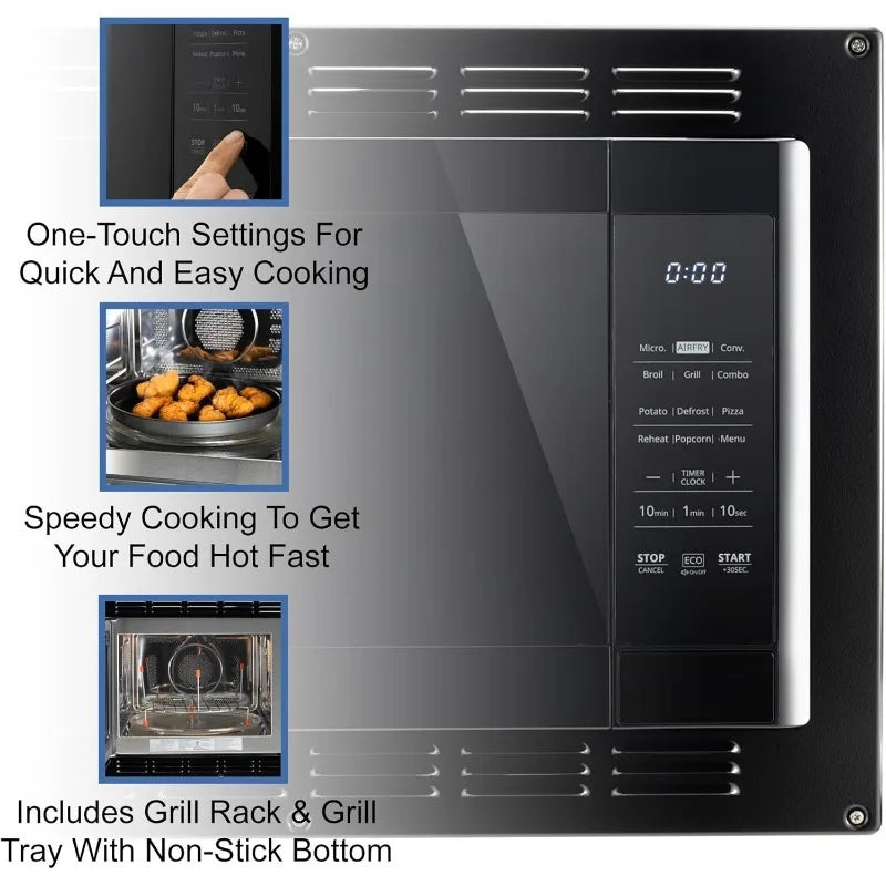 XMSJ RecPro RV Kitchen Air Fryer Convection Microwave