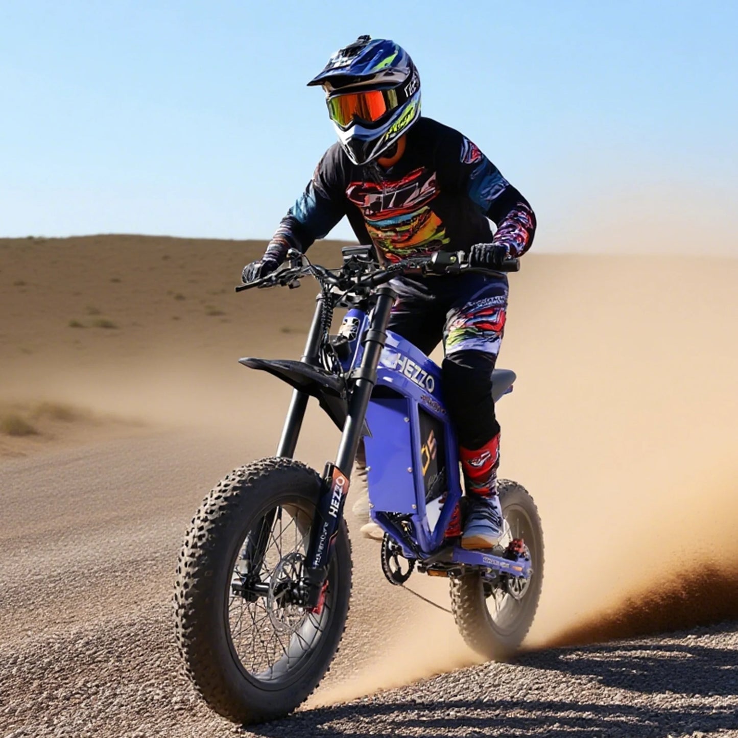 HEZZO D5 Electric Dirt Bike 60V 3000W Fat Tire Ebike