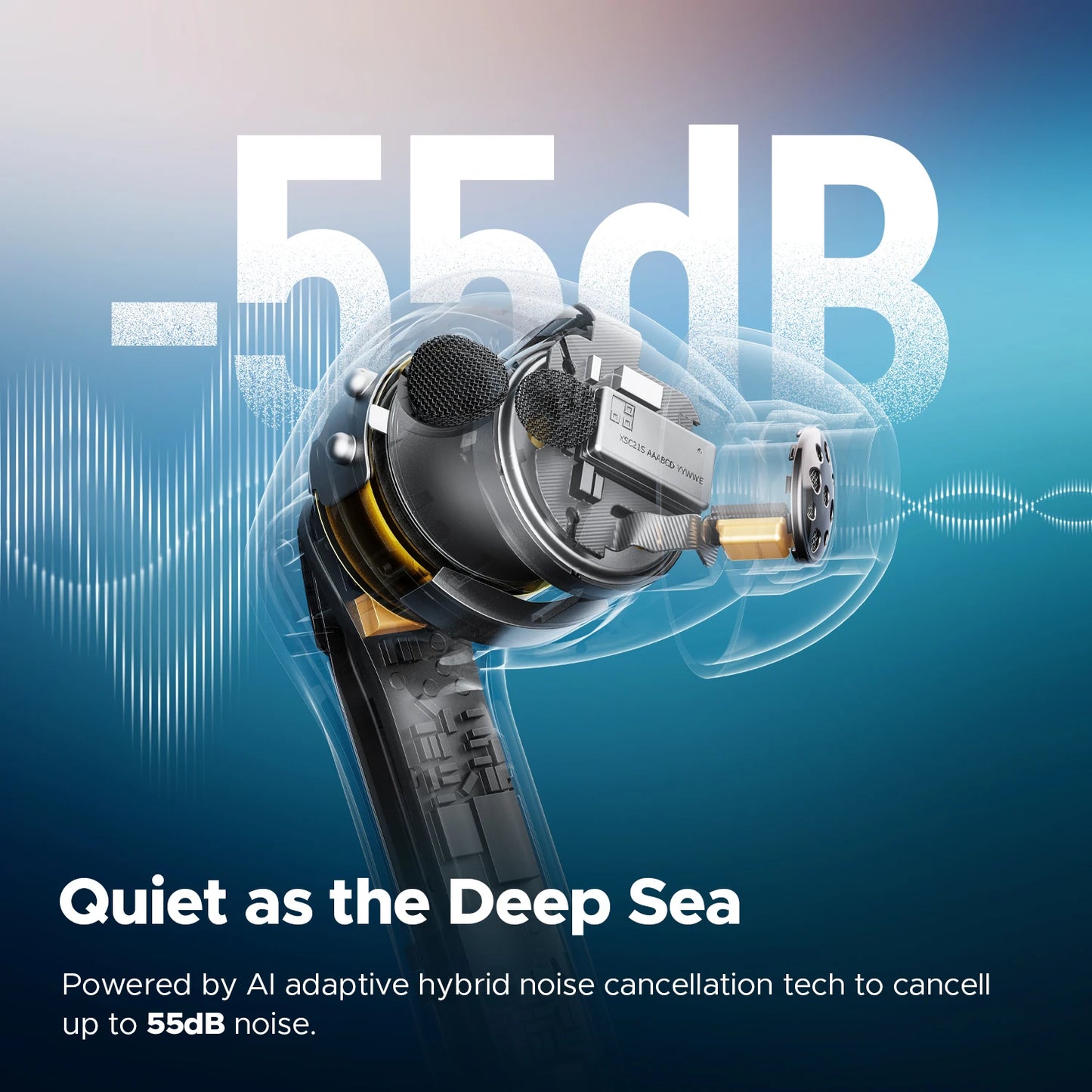 SoundPEATS Air5 Pro Wireless Earbuds Adaptive Hybrid ANC Bluetooth 5.4