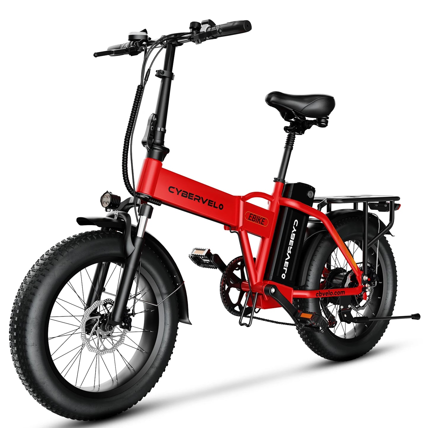 CYBERVELO 1000W Foldable Fat Tire Ebike With Removable Battery