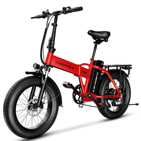 CYBERVELO 1000W Foldable Fat Tire Ebike With Removable Battery