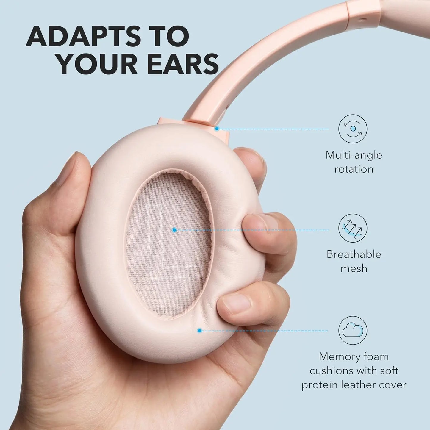 SoundCore Life Q20 Hybrid Active Noise Cancelling Wireless Headphones
