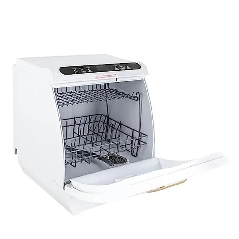 Portable Dishwasher 900W 7L Built-in Water Tank Compact 5 Programs Dual Spray 360° Deep Cleaning Easy Install Dish Washing