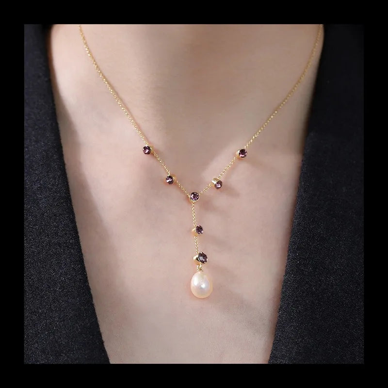 Guangdong Pearl Pendant Set Gold Plated Freshwater Necklace