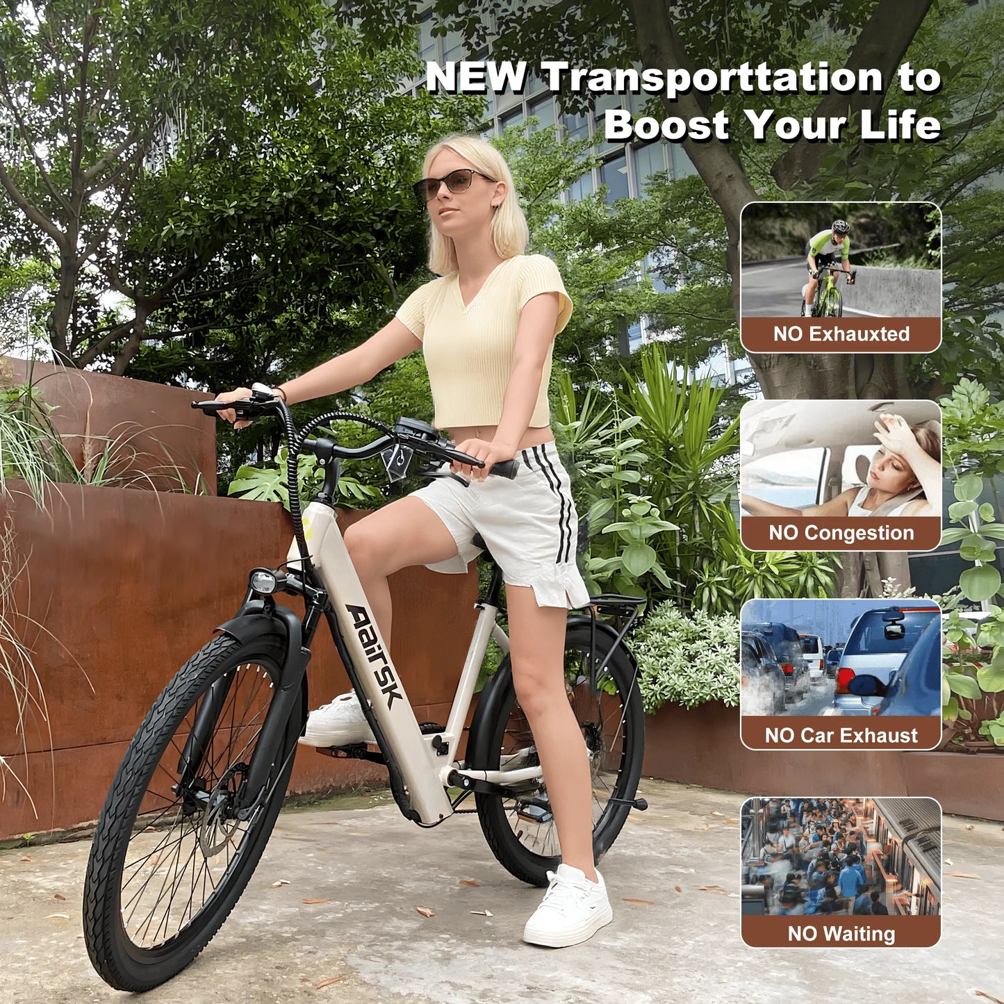 Aairsk Electric Mountain Bike 7-Speed 468Wh Battery