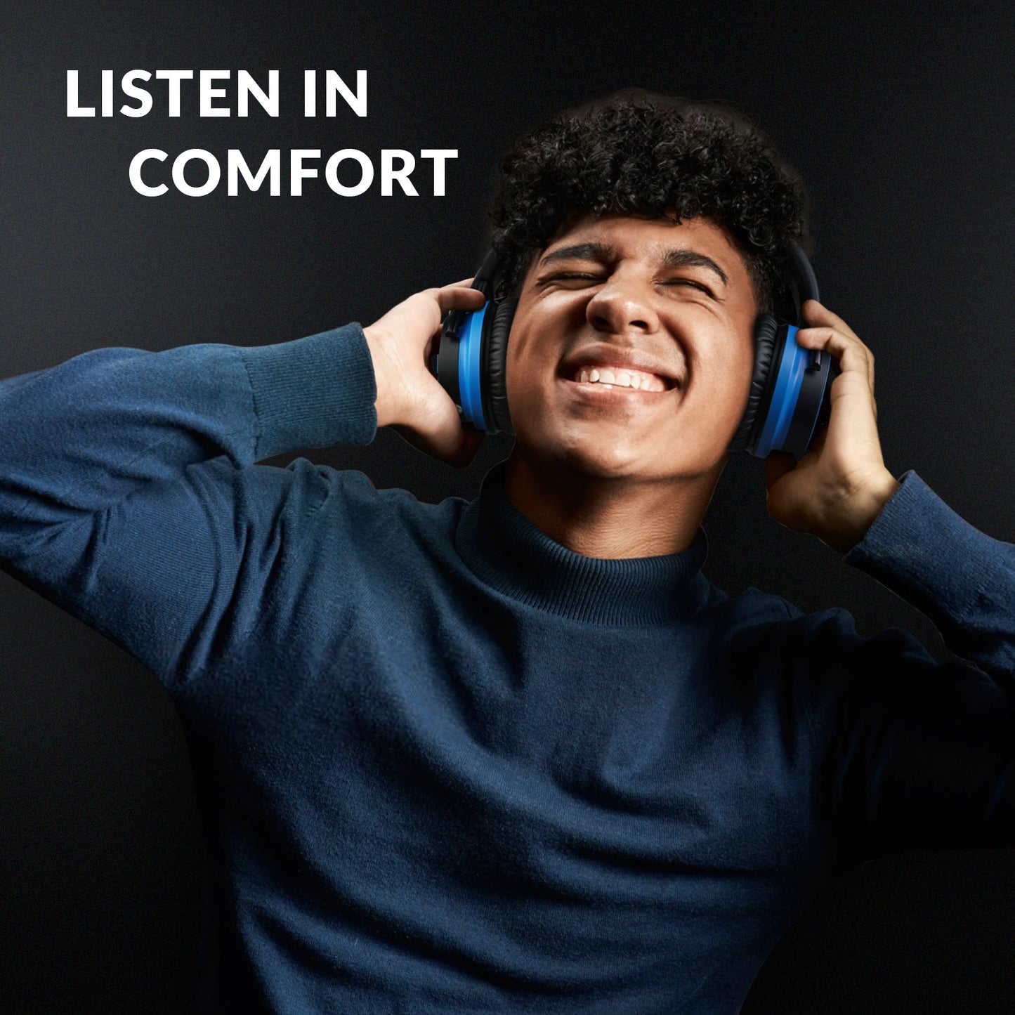 Meidong E7BPRO Active Noise Cancelling Wireless Overear Headphones With Microphone