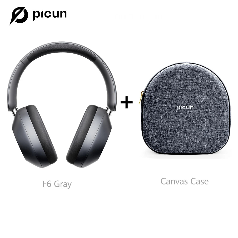 Picun F6 Active Noise Cancelling Bluetooth Headphones With Low Latency