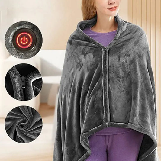 USB Electric Heated Blanket With 3 Heating Levels Fleece