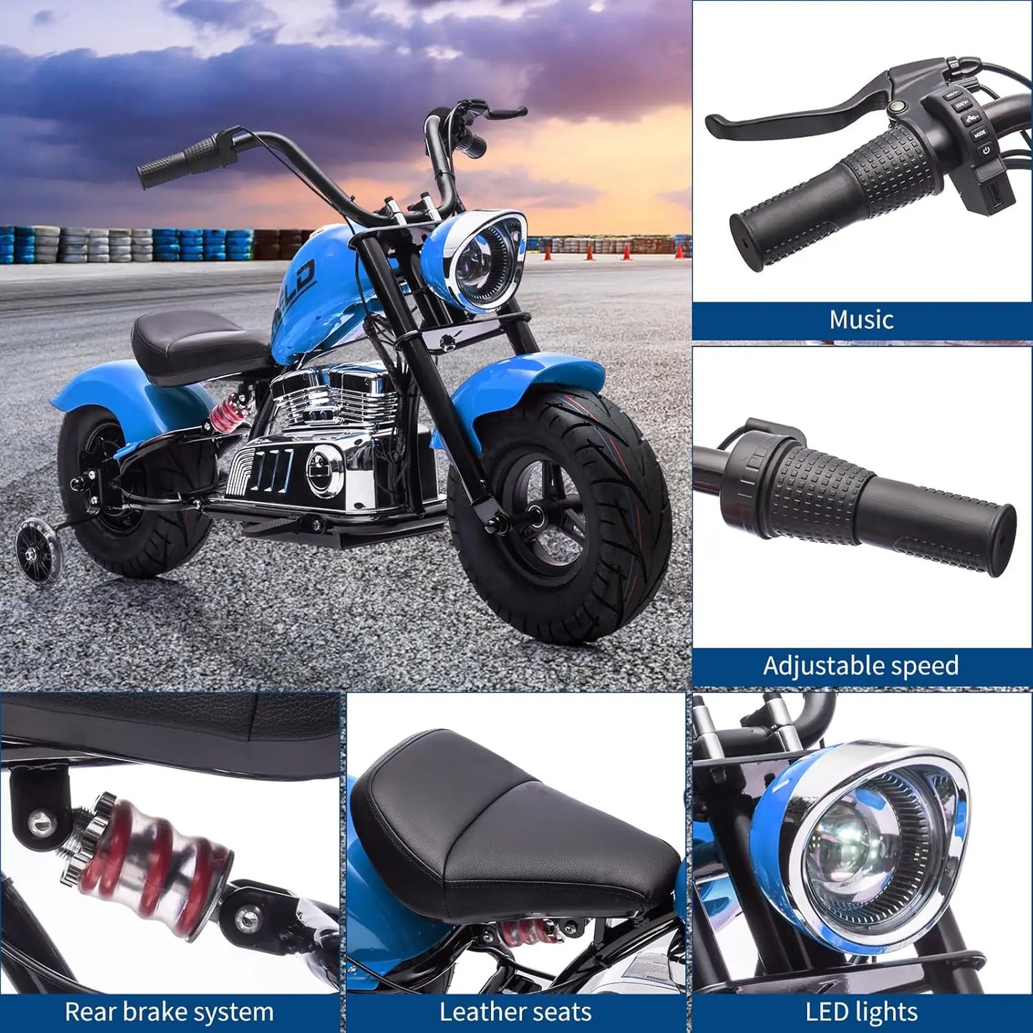 HiMIS Kids Electric Dirt Bike 36V 350W 3-Speed Throttle