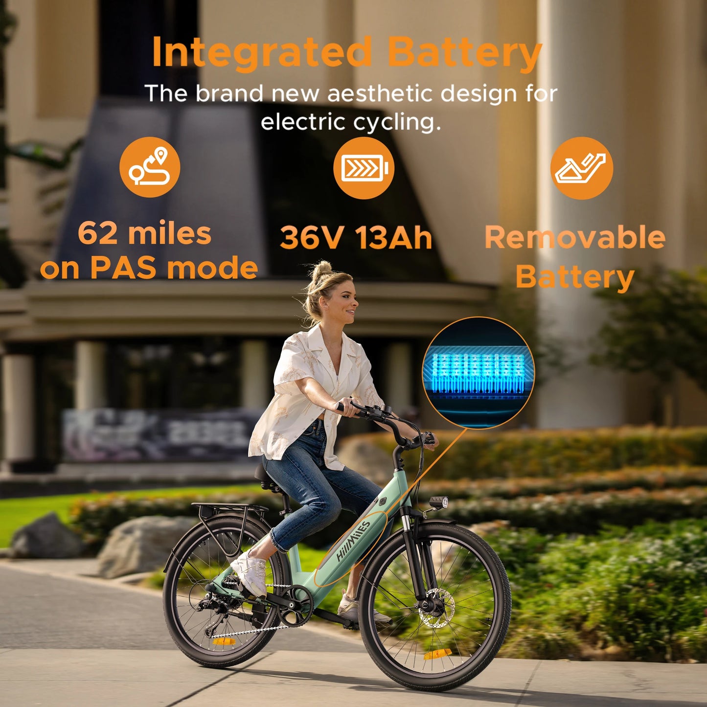 ENGWE MileCity Commuter Electric Bicycle 700W Peak Motor 7 Speed Pedal Assist Weekend Travel