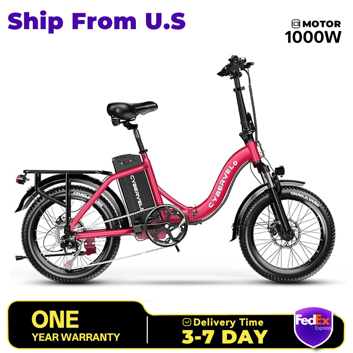 Aoango MARS700 Foldable Electric Ebike 1000W Peak Motor 48V RemovableLithiumBattery