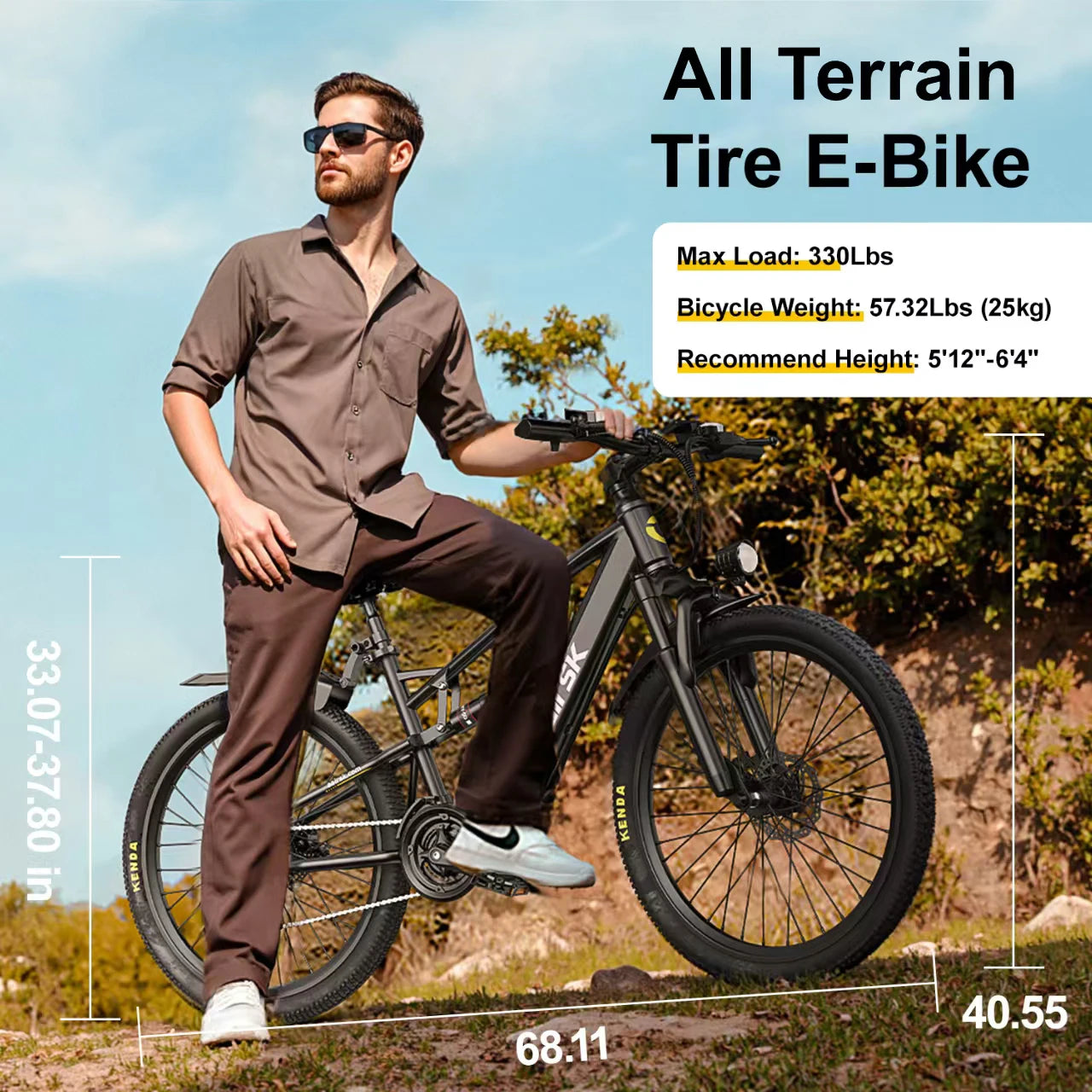 Max Speed Electric Bike 750W Peak Motor Step Through Adults 40 Mile Range 25 MPH Urban Commuter 21 Speed Dual Suspension