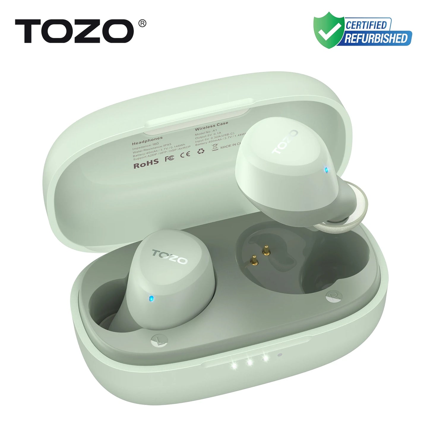 TOZO TWS Earbuds Wireless Bluetooth Headphones With Microphone Waterproof