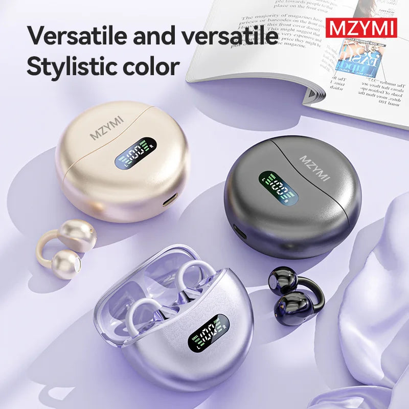 INMAS MZYMI Bluetooth 5.4 Earphones Earclip Sports Earbuds With LED Display