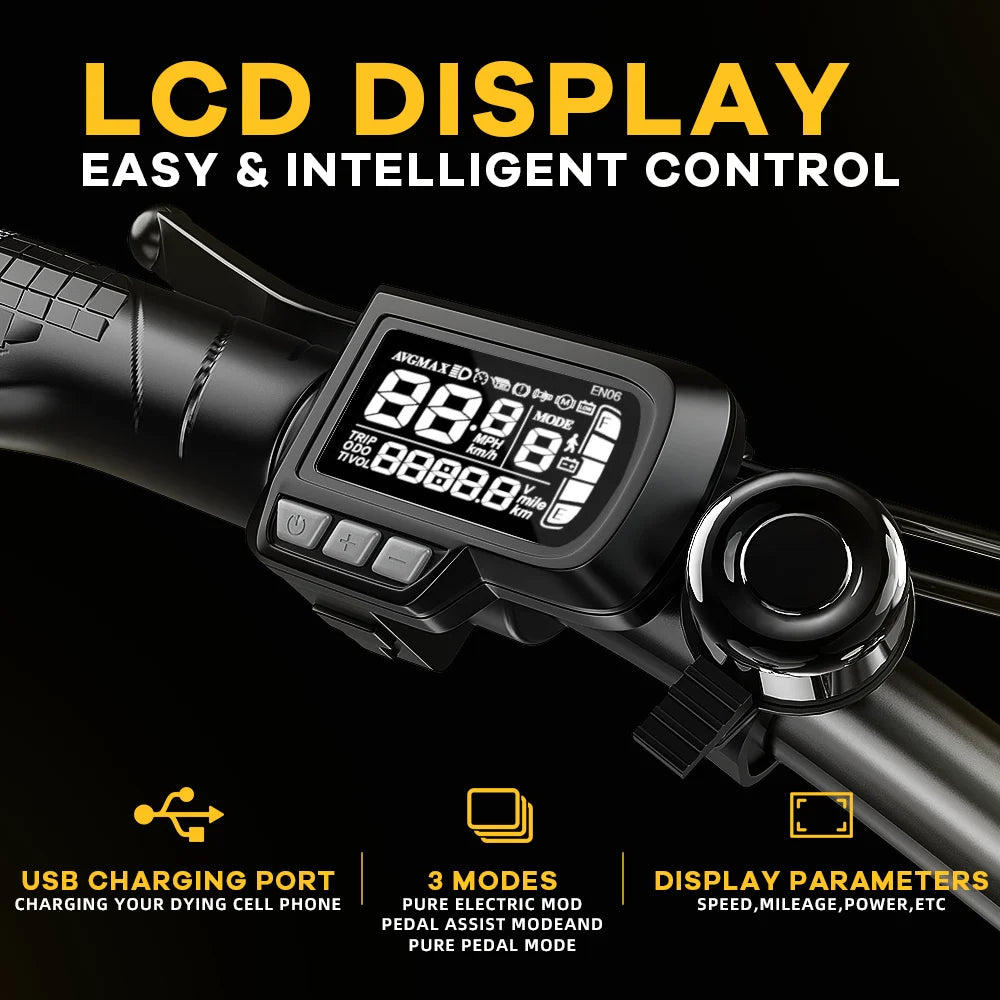 Aoango MARS700 Foldable Electric Ebike 1000W Peak Motor 48V RemovableLithiumBattery