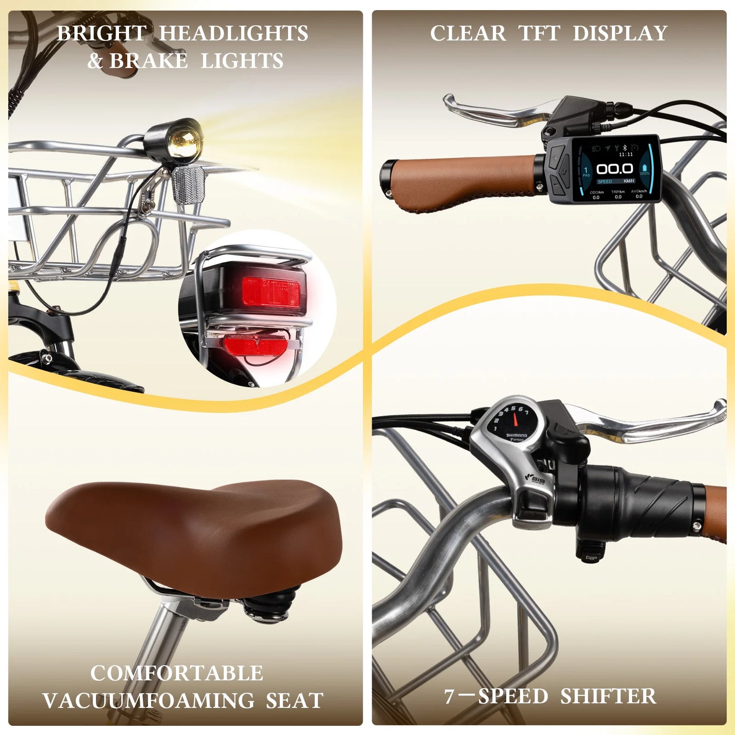 DDC SPORT Cruiser Electric Bike With 48V Removable Battery