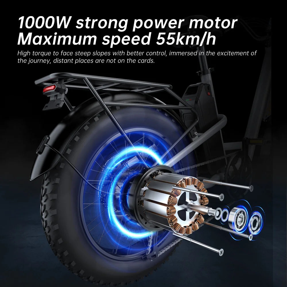EKX L1 1000W Electric Bike With Removable Battery 34MPH